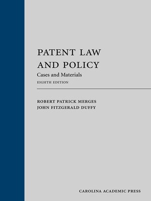 cover image of Patent Law and Policy